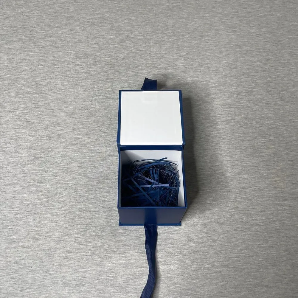 Hallmark Solid Blue 4” x 5” Jewelry Necklace & Bracelet Gift Box